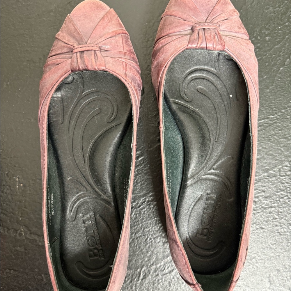 Born Mauve Knot-Toe Ballet Flats